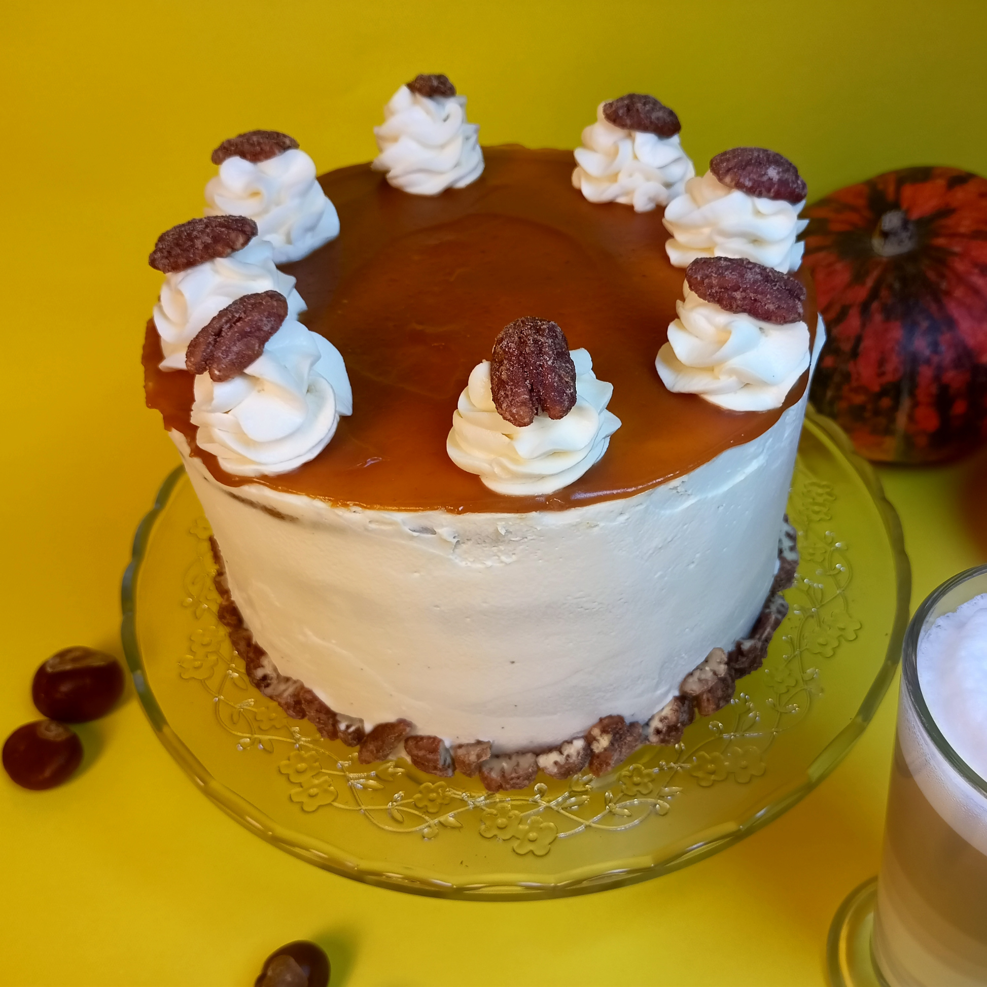 Dýňový Velvet dort