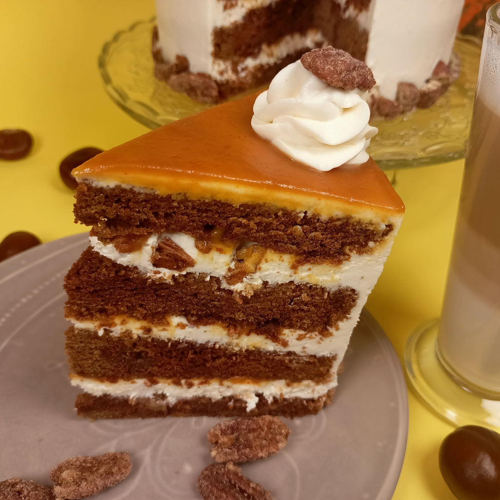 Velvet  dort s dýňovým karamelem
