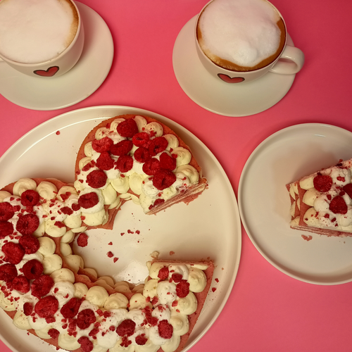 Marcipánové srdce s malinami a bílou čokoládou - PDF fotonávod