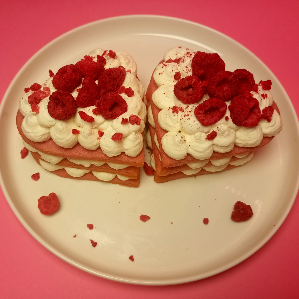 Marcipánové srdce s malinami a bílou čokoládou - PDF fotonávod